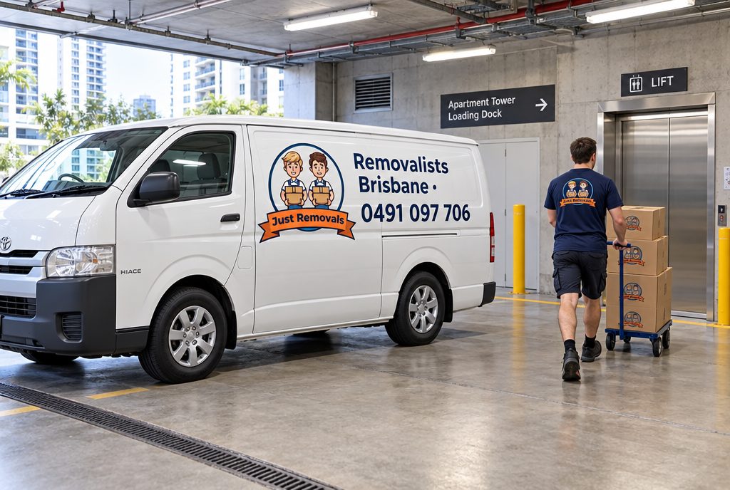 Just Removals Brisbane removalists at work