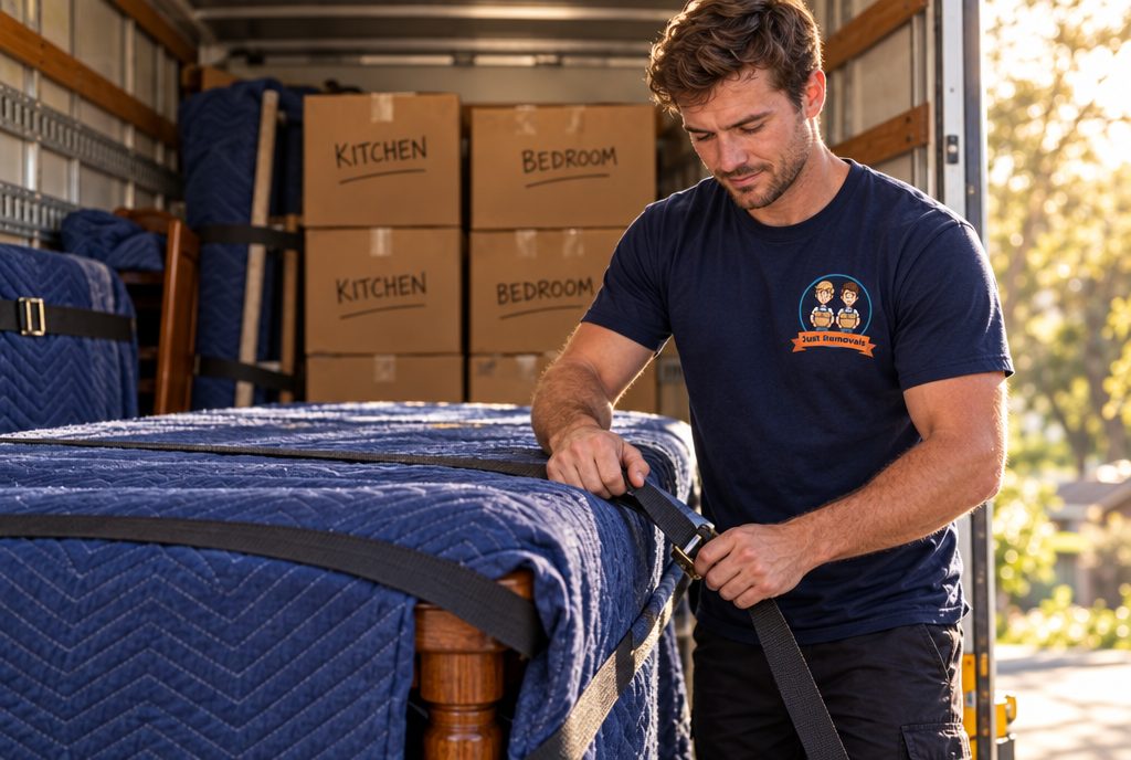 Just Removals Brisbane removalists at work